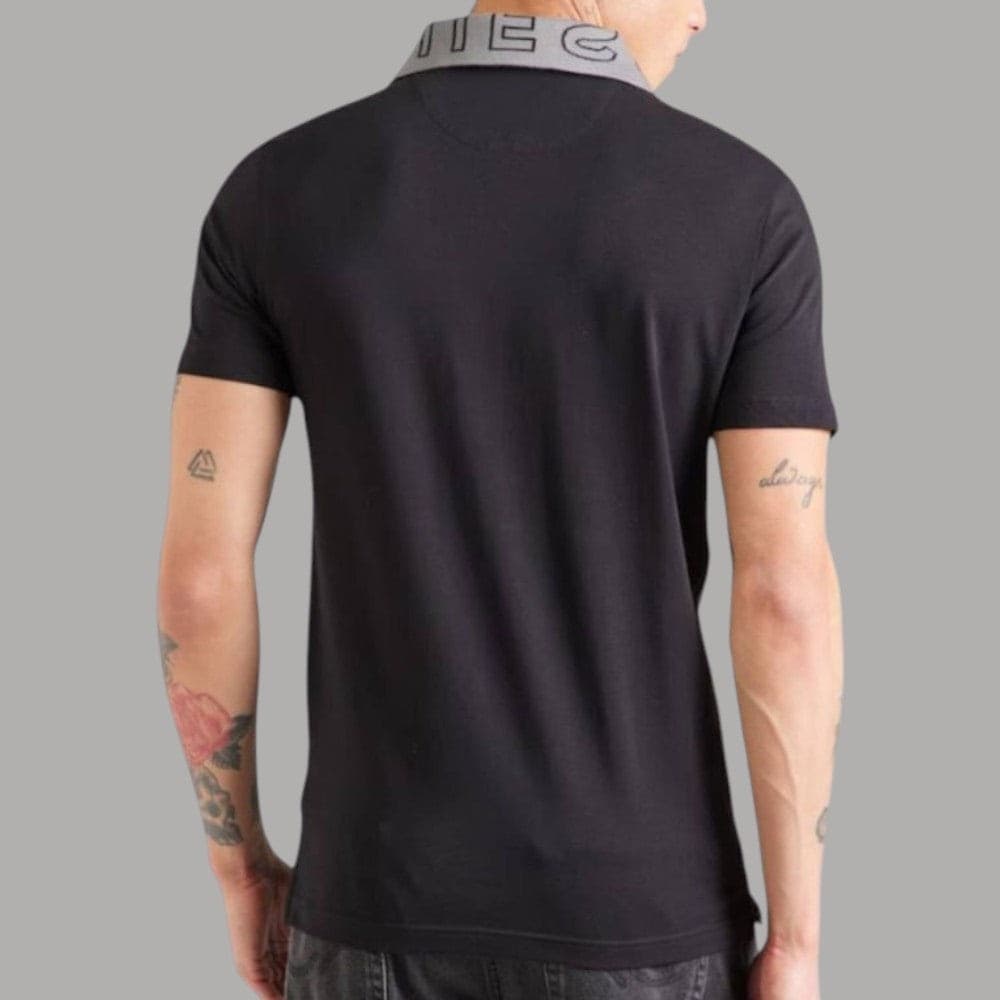 Polo Slim Uomo Guess con Logo Colletto e Triangolo Petto - 2