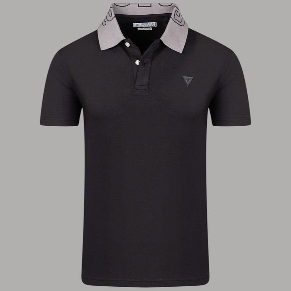 Polo Slim Uomo Guess con Logo Colletto e Triangolo Petto - 4