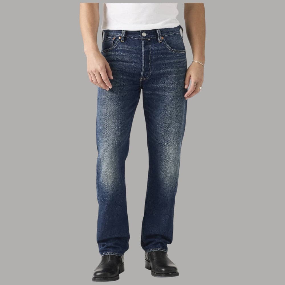 Levi's 501 Original Dritto Uomo Lavaggio Scuro No-Stretch - 6