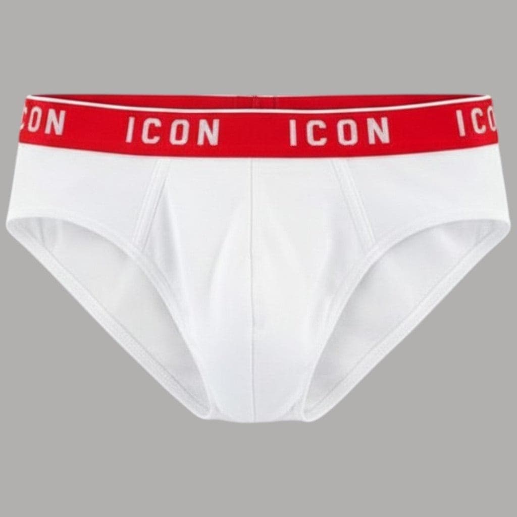 Set 3 Slip ICON Uomo con Fascia Rossa e Logo - 1