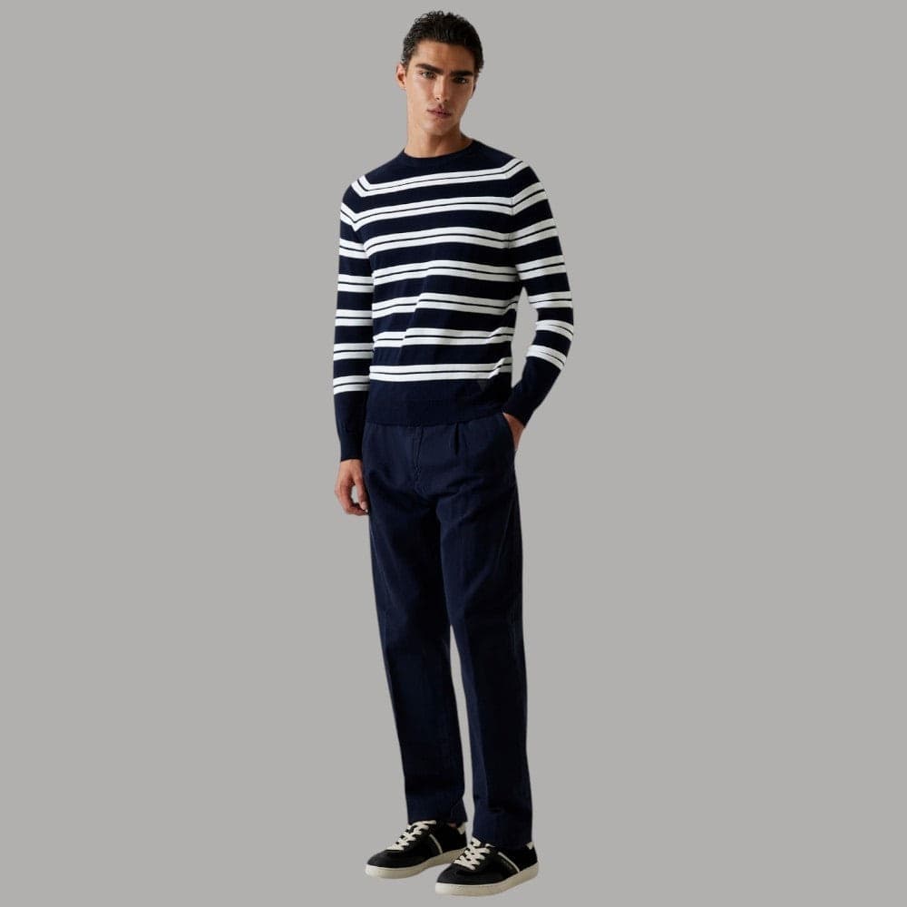 Guess Pullover a Righe Uomo Cotone Girocollo Regular Fit - 3