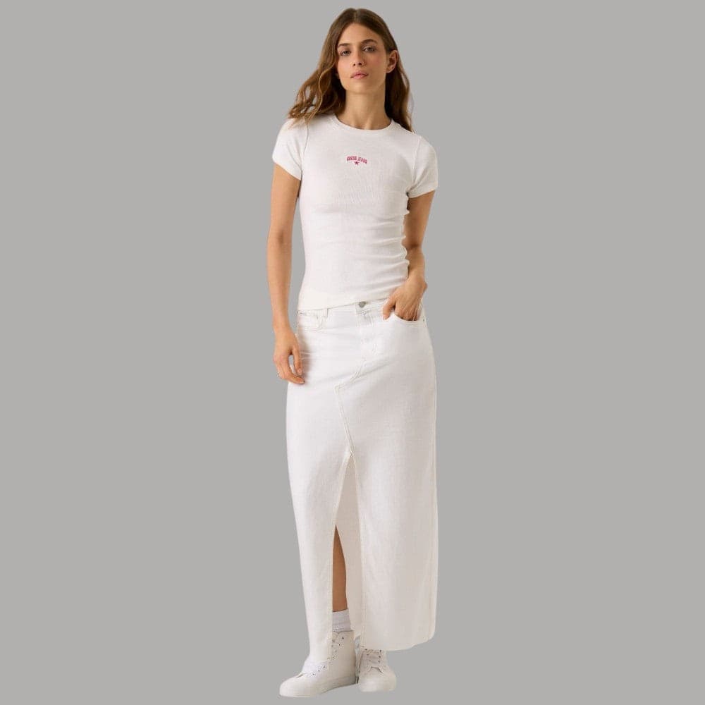 Maglietta a Coste T-Shirt Guess GJ Stella Ricamata Slim Fit - 3