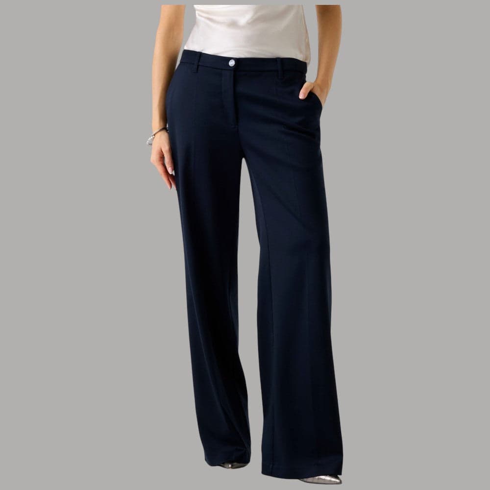 Chloe Pantaloni Guess Relaxed in Viscosa con Bottone Gioiello - 6