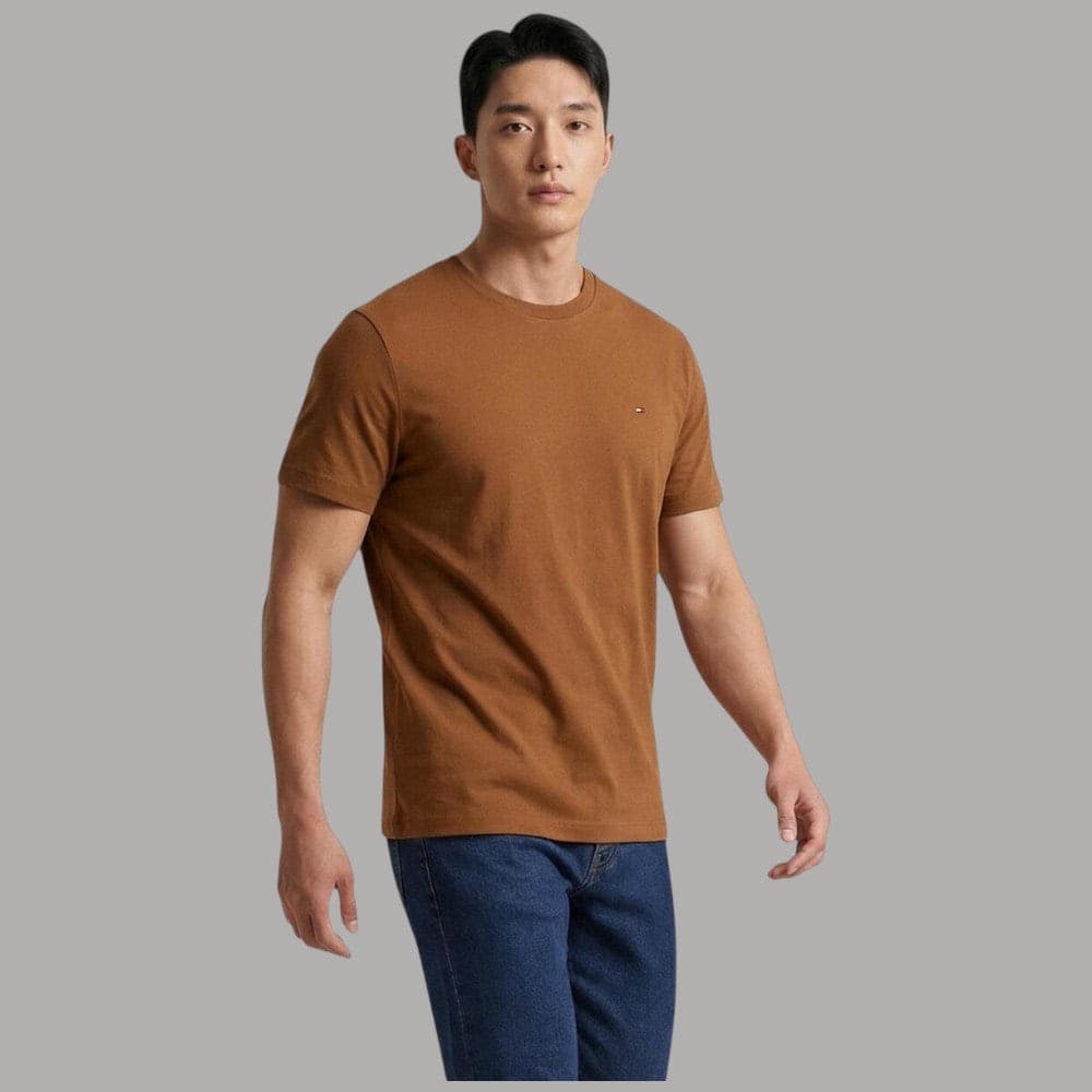 T-shirt Cotone Tommy Hilfiger Regular Fit con Ricamo Iconico - 1