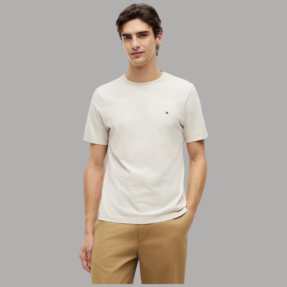 T-shirt Cotone Tommy Hilfiger Regular Fit con Ricamo Iconico - 4