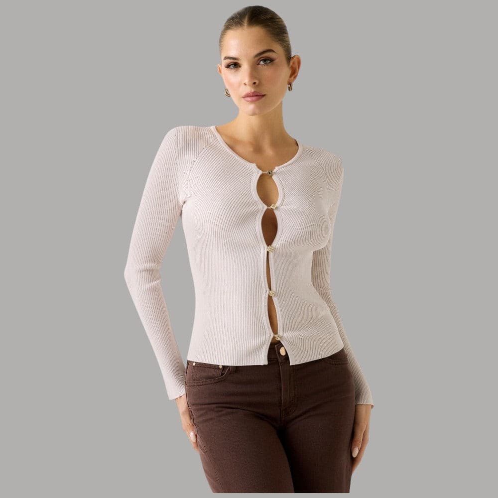 Eleganza Ribattuta: Cardigan Guess con Bottoni Gioiello - 3