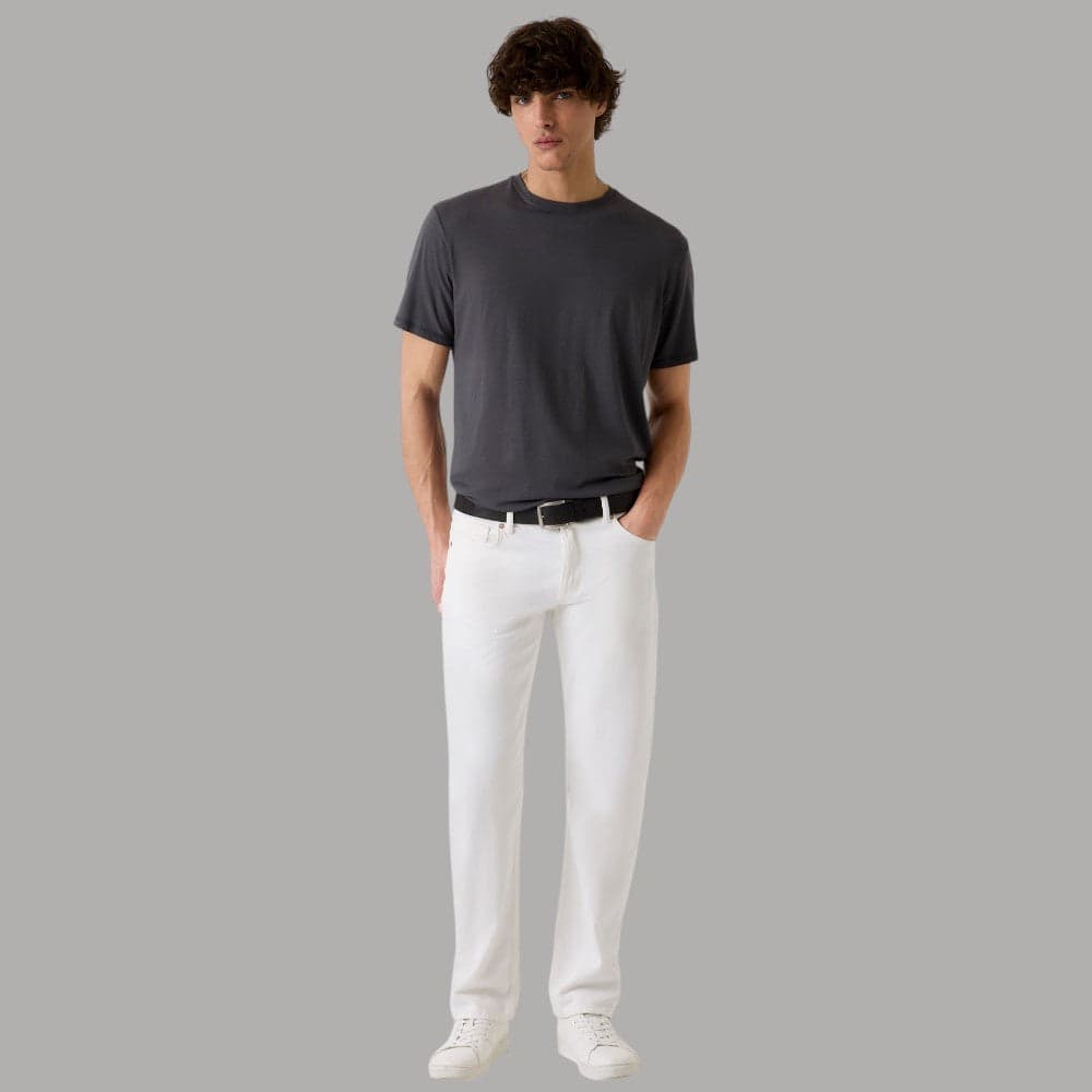 Jeans Bianchi Slim Fit Guess Uomo Vita Bassa Denim Stretch - 5