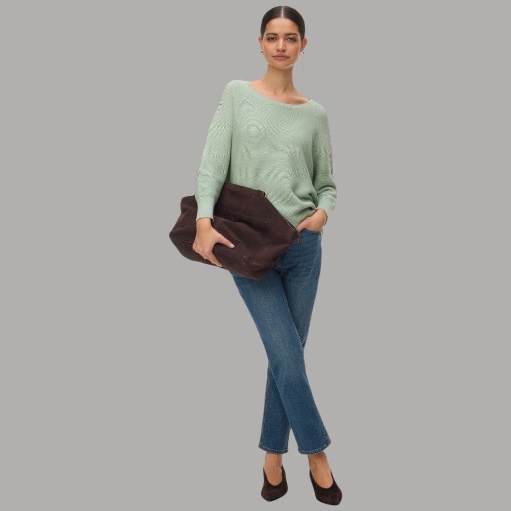 Pullover Donna Vero Moda New Nora 3/4 Cotone Scollo Barca - 2