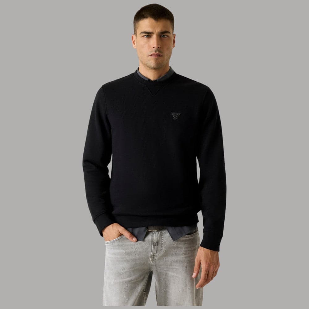 Felpa Guess Uomo Patch Logo - Comoda e Stile Casual - 5
