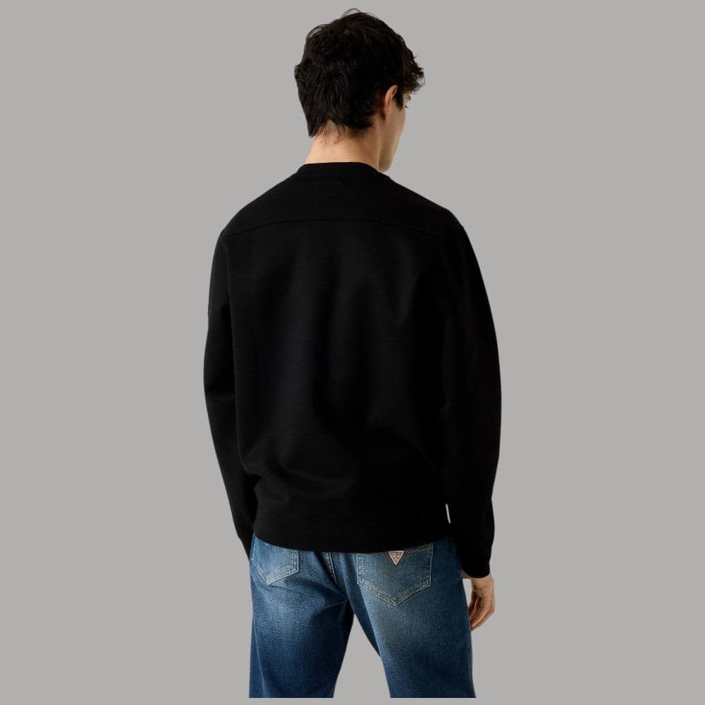Felpa Guess Uomo Scuba Nera con Logo - Stile e Comfort - 3