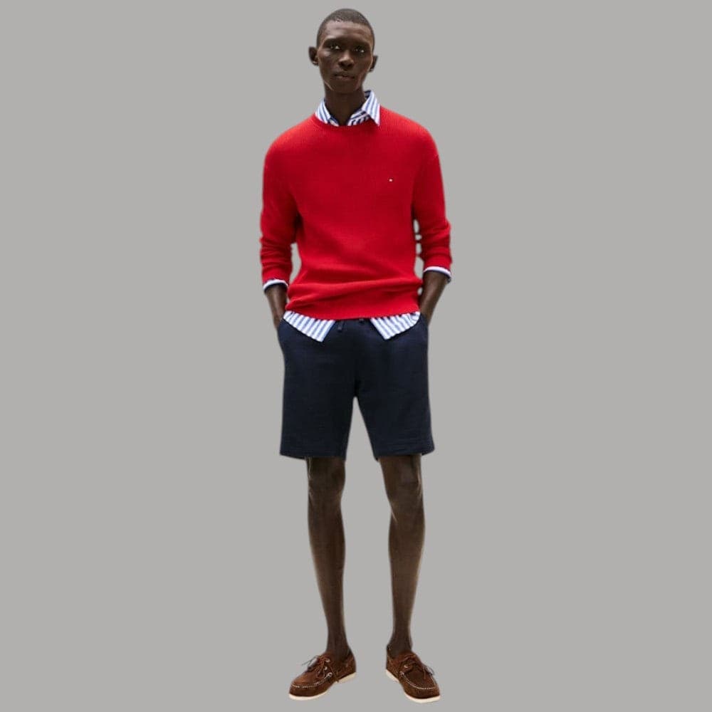Tommy Hilfiger Bermuda Cotone Regular Fit con Bandierina Ricamata - 5