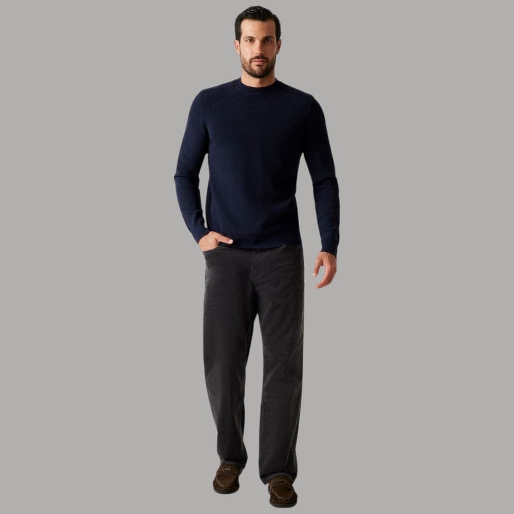 Pullover Guess Uomo Blu, Girocollo a Quadri in Misto Viscosa - 2