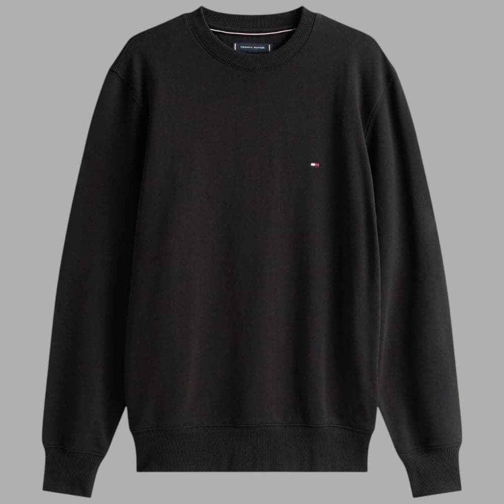 Felpa Girocollo Cotone Tommy Hilfiger con Bandierina Ricamata - 9