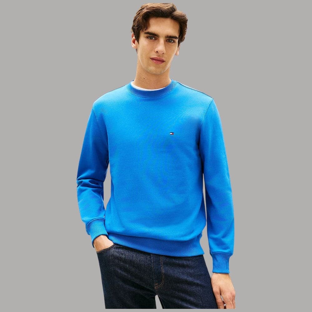 Felpa Girocollo Cotone Tommy Hilfiger con Bandierina Ricamata - 10