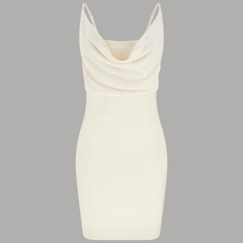 Mini Abito Guess Bandage in Viscosa Scollo U Schiena Scoperta - 12