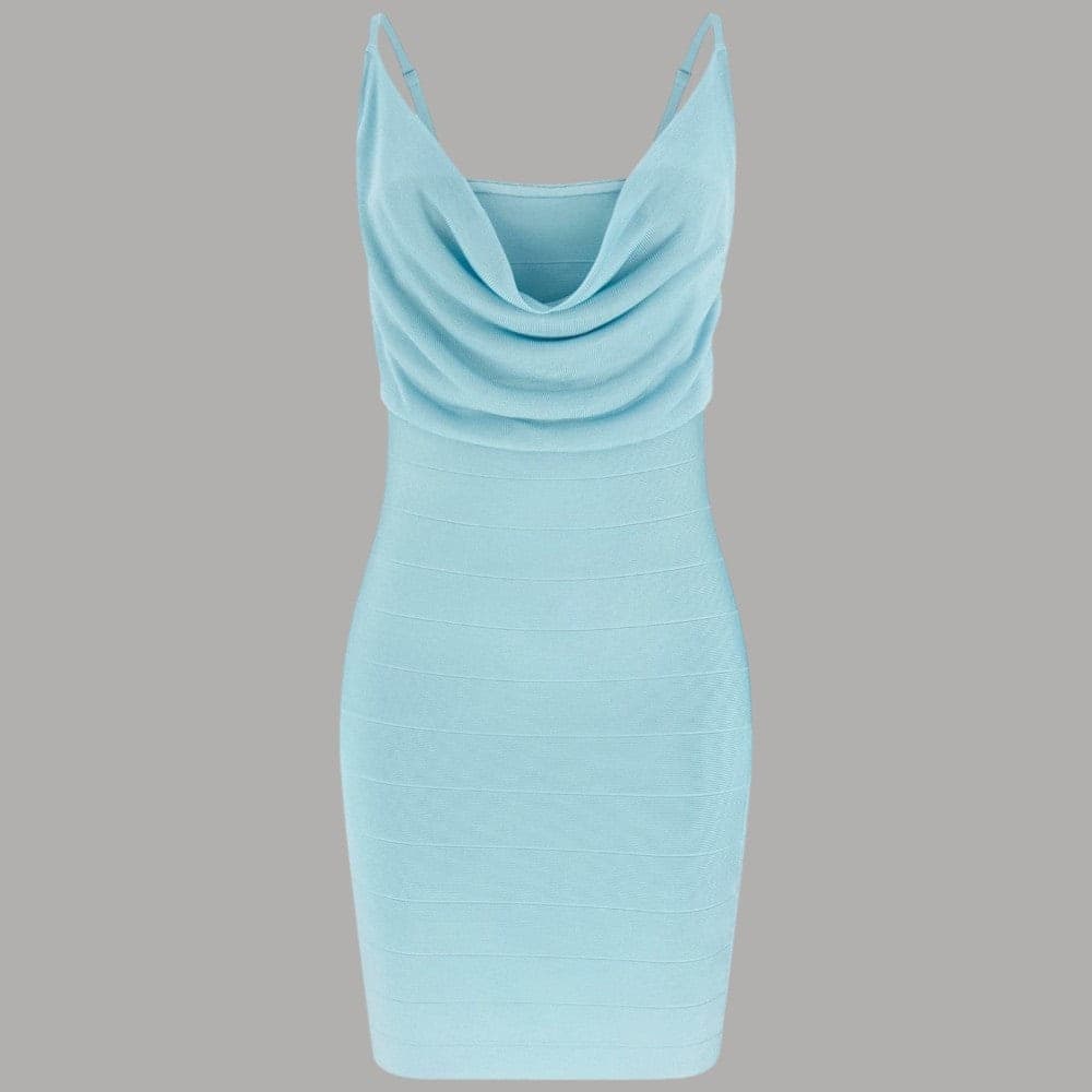 Mini Abito Guess Bandage in Viscosa Scollo U Schiena Scoperta - 6