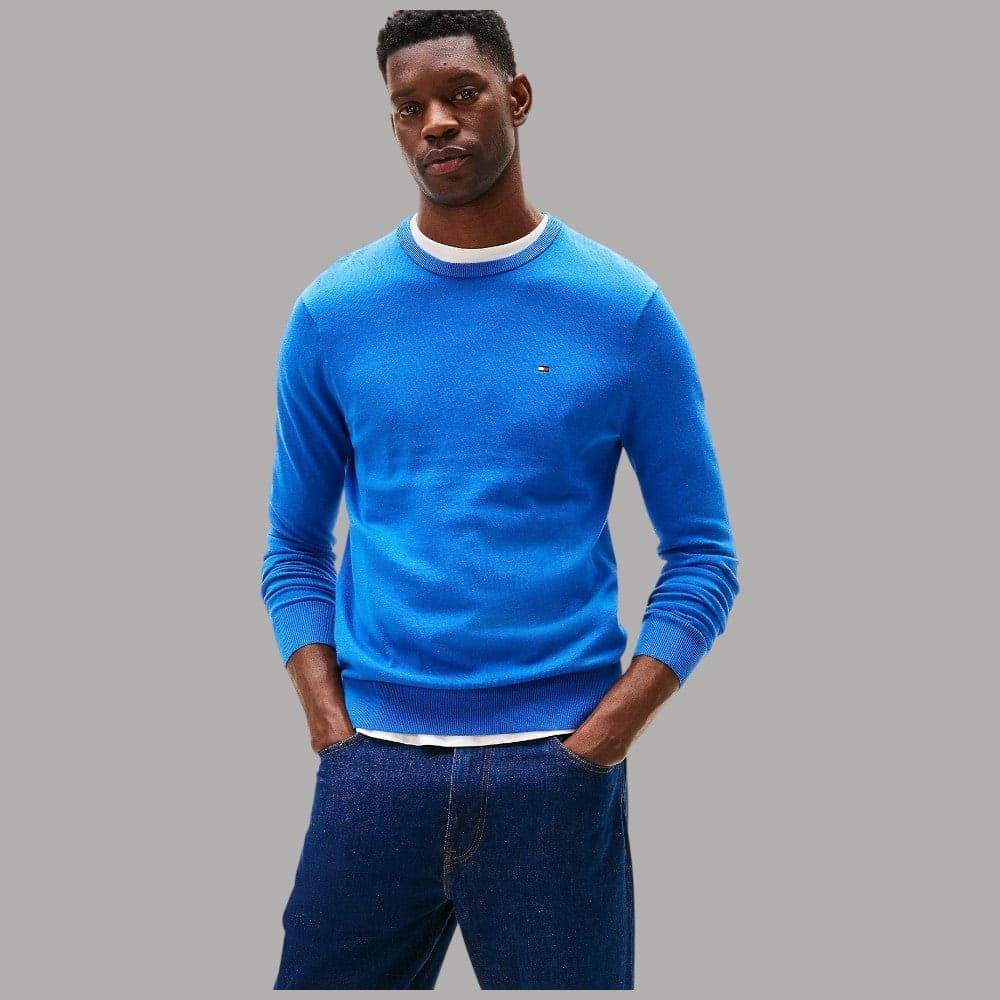 Tommy Hilfiger Pullover Cotone Regular Fit Bandierina Ricamata - 1