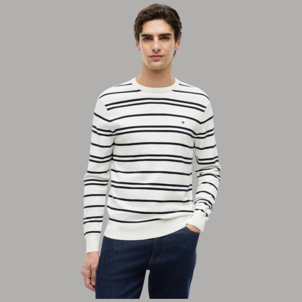 Tommy Hilfiger Pullover Cotone Regular Fit Bandierina Ricamata - 14