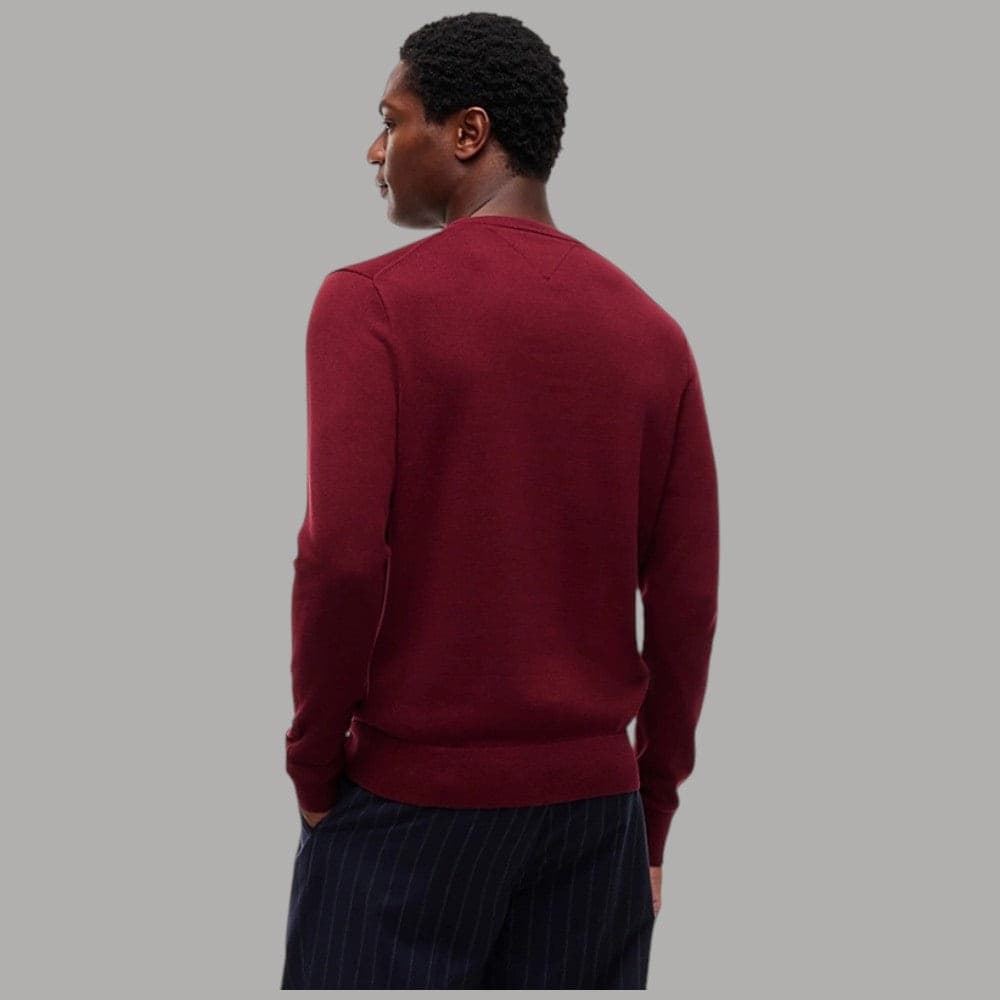 Pullover Tommy Hilfiger girocollo in cotone con bandierina ricamata - 26