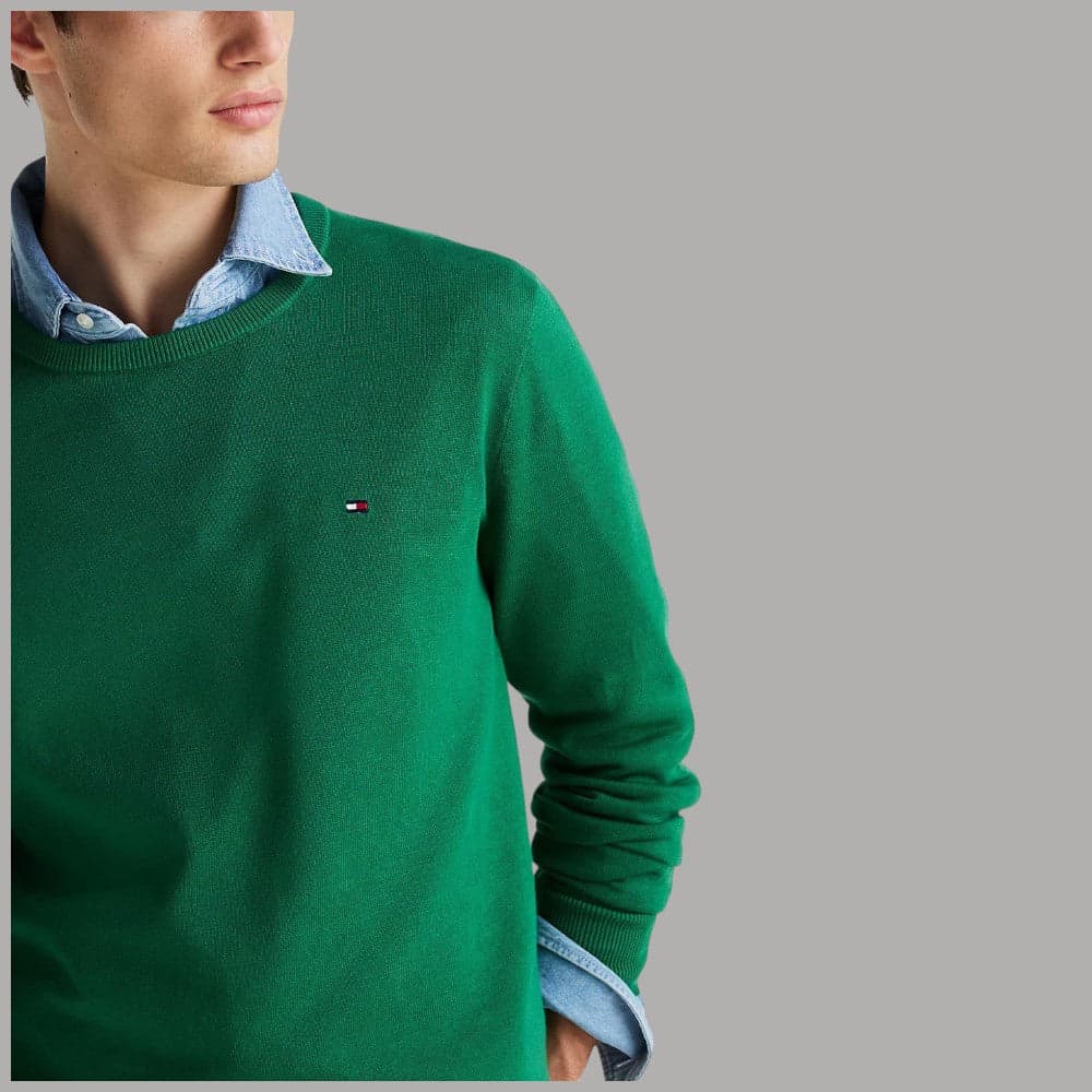 Tommy Hilfiger Pullover Cotone Regular Fit Bandierina Ricamata - 7