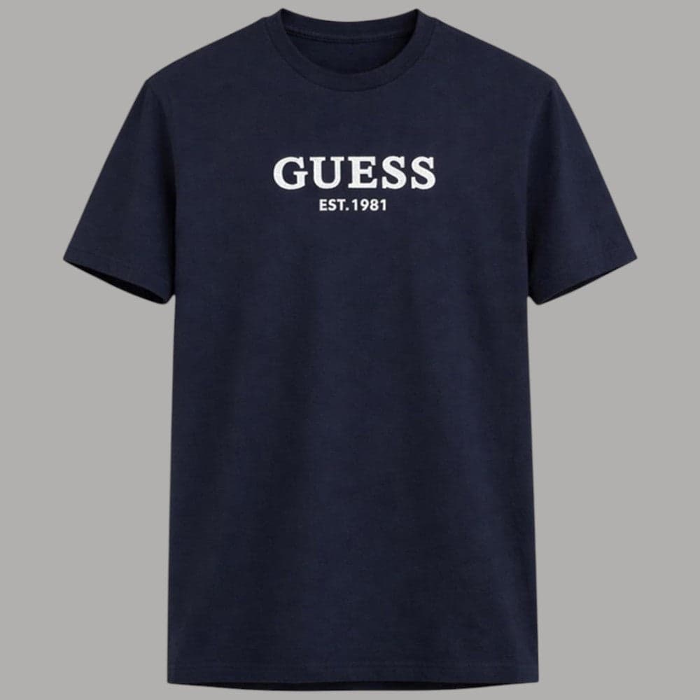 T-shirt Guess Regular Cotone con Logo Ricamato - Manica Corta - 3