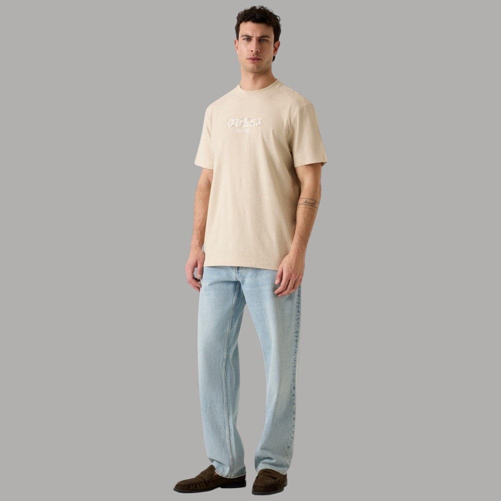T-shirt Guess Regular Cotone con Logo Ricamato - Manica Corta - 5