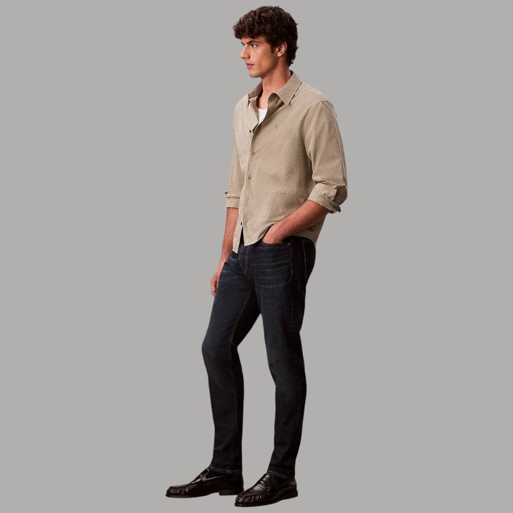 Jeans Calvin Klein Slim Tapered Vintage Blu Indaco Uomo - 3