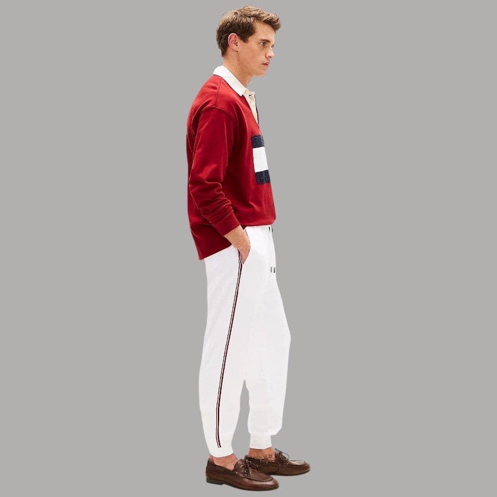 Tommy Hilfiger Pantaloni Jogging Stripe Cotone con Logo Iconico - 2