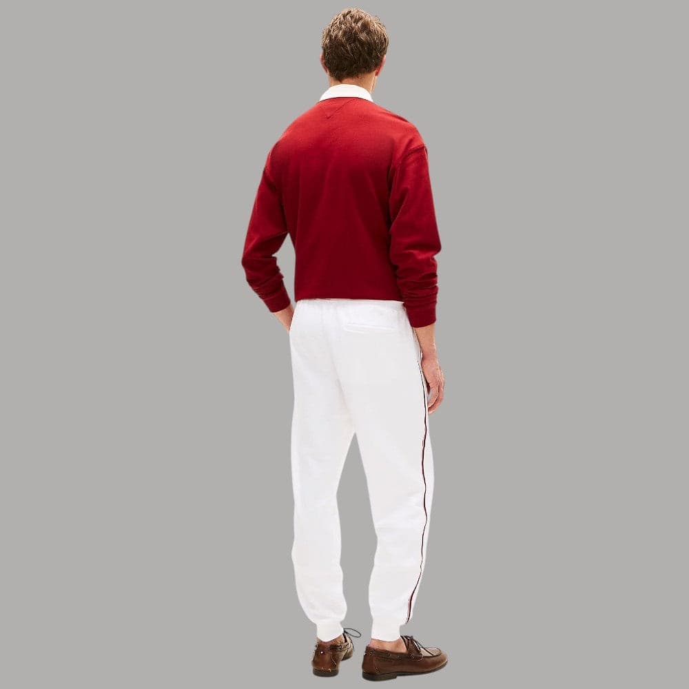 Tommy Hilfiger Pantaloni Jogging Stripe Cotone con Logo Iconico - 4