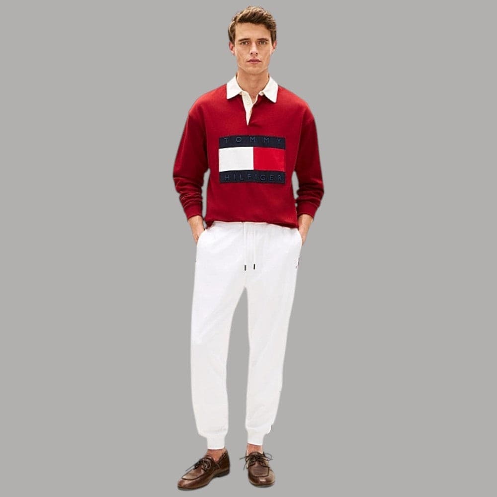 Tommy Hilfiger Pantaloni Jogging Stripe Cotone con Logo Iconico - 6