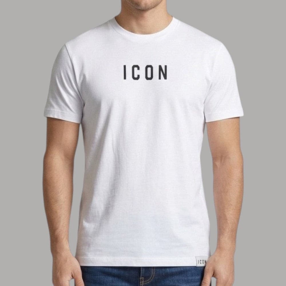 Maglietta ICON Cotone Uomo - Girocollo con Logo Centrale - 3