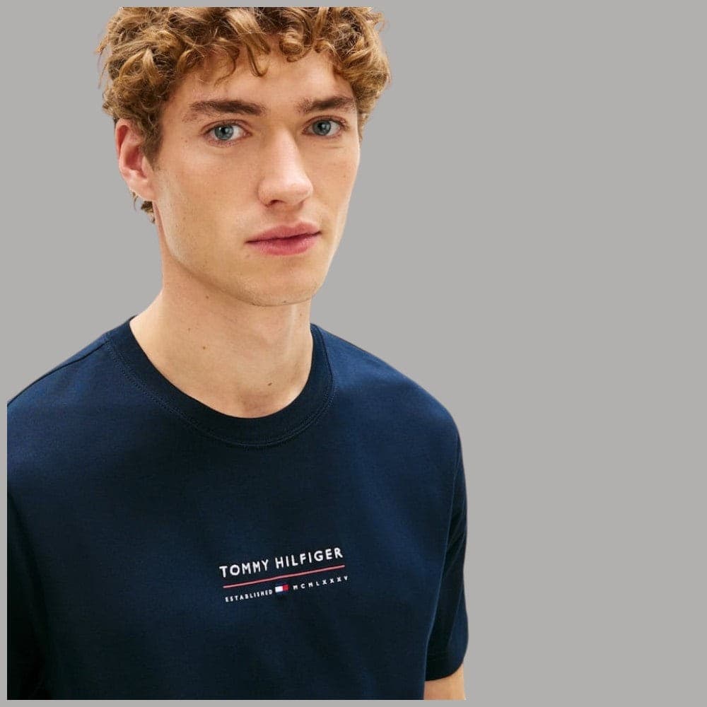 Tommy Hilfiger T-shirt Cotone Logo Centrale Regular Fit - 2