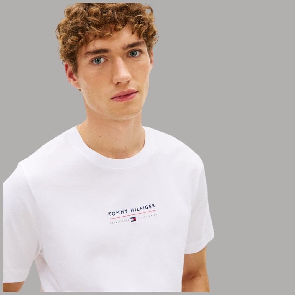 Tommy Hilfiger T-shirt Cotone Logo Centrale Regular Fit - 6