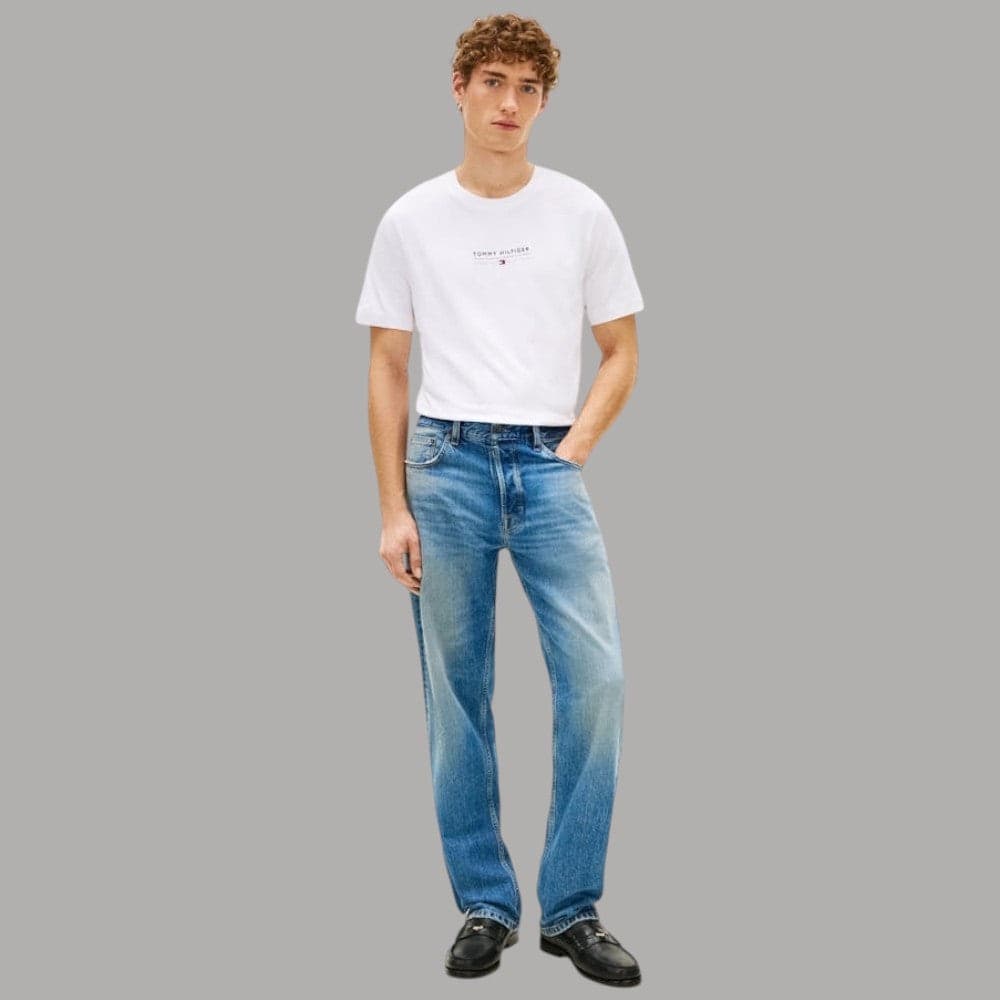 Tommy Hilfiger T-shirt Cotone Logo Centrale Regular Fit - 7