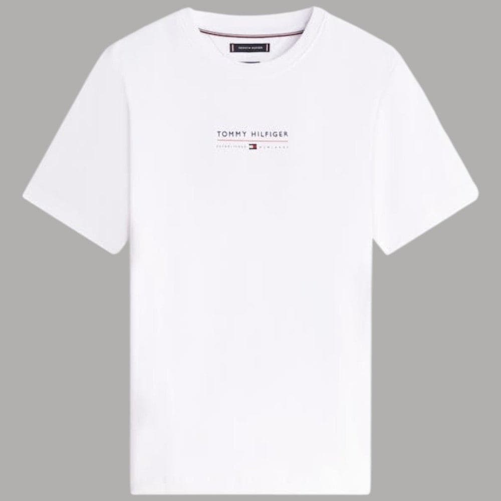 Tommy Hilfiger T-shirt Cotone Logo Centrale Regular Fit - 9