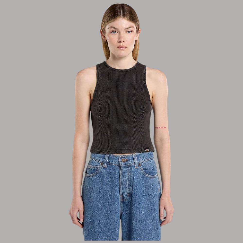 Top Dickies Plentywood Cropped Slavato a Coste in Cotone - 5
