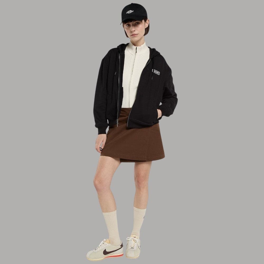 Felpa Dickies Donna Boxy con Zip e Cappuccio, Fleece 390g/m² - 3