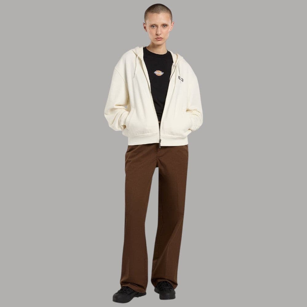 Felpa Dickies Donna Boxy con Zip e Cappuccio, Fleece 390g/m² - 9