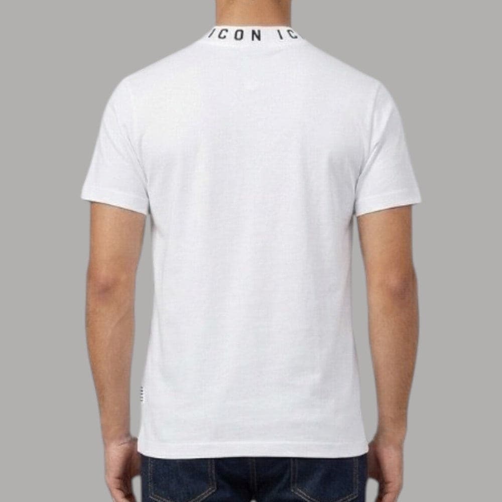 T-shirt ICON in Cotone con Logo Collo Ripetuto - 2