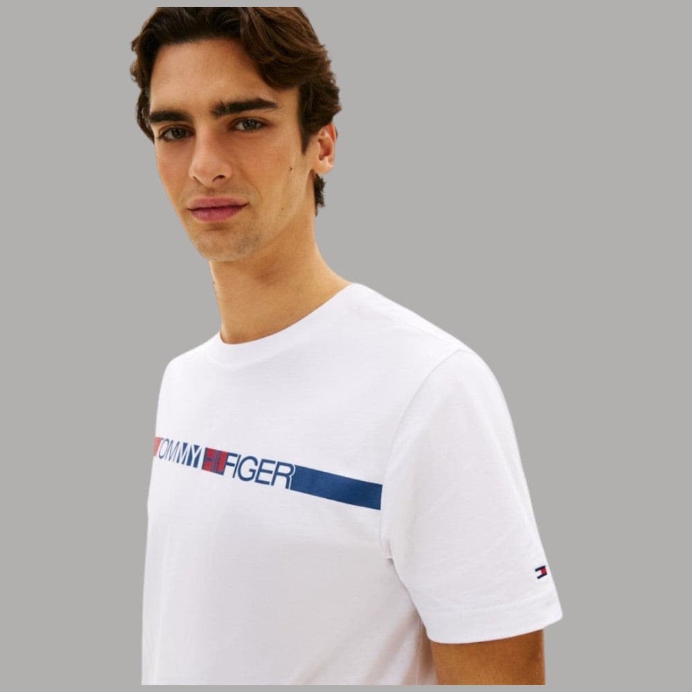 Tommy Hilfiger T-Shirt Cotone Regular Fit Logo Iconico - 7