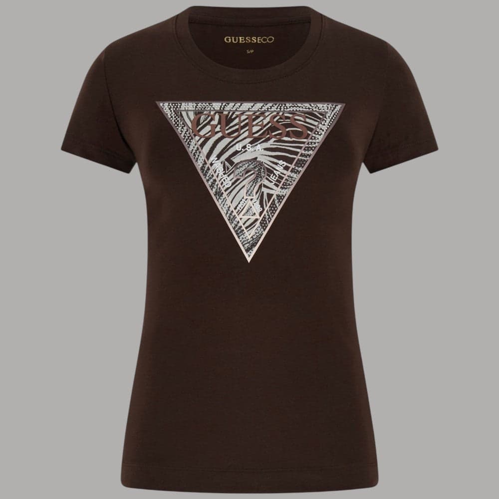 T-shirt Guess Logo Triangolo Zebra Cotone Slim Uomo - 5