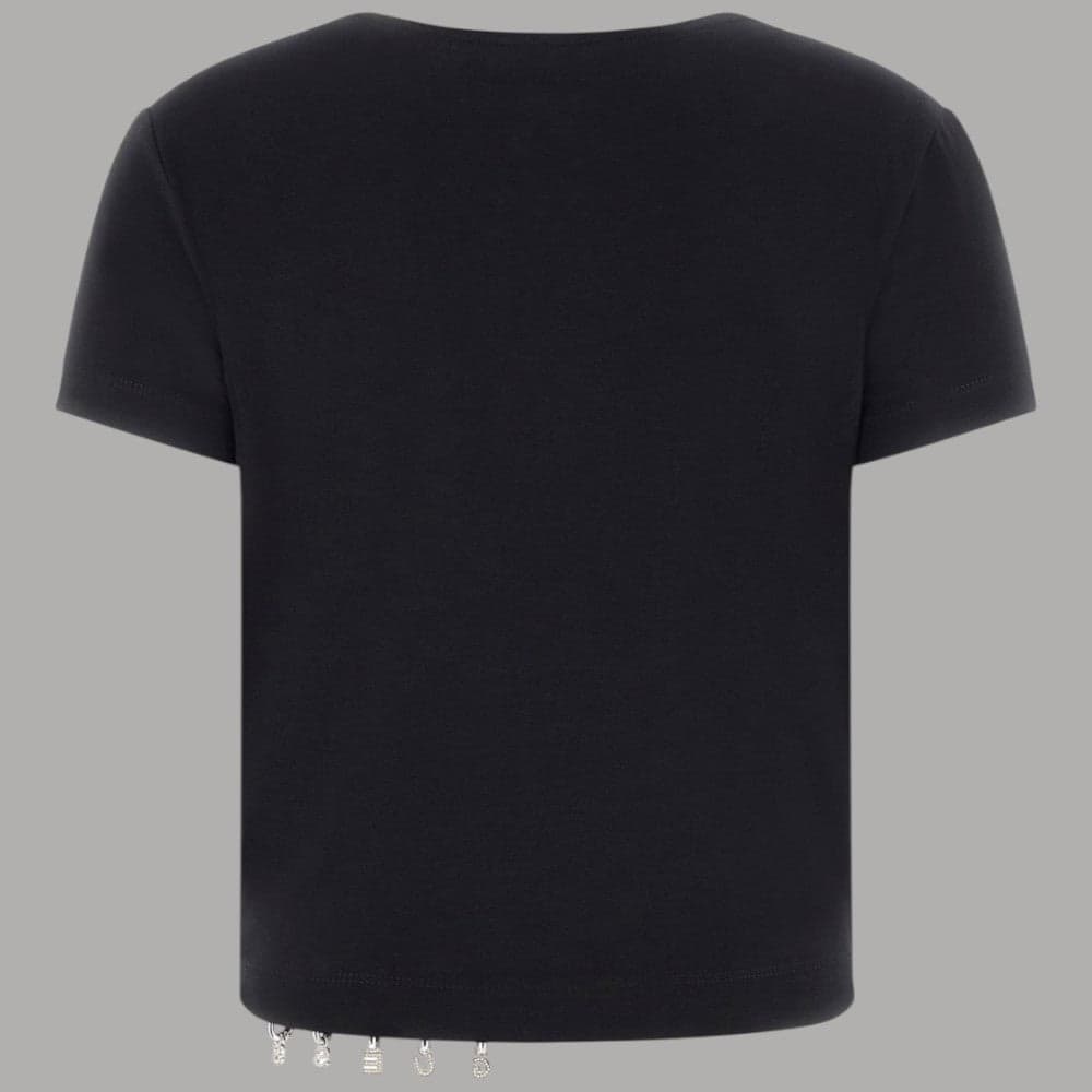 Top Guess Cropped Cotone Gioiello Manica Corta - 4