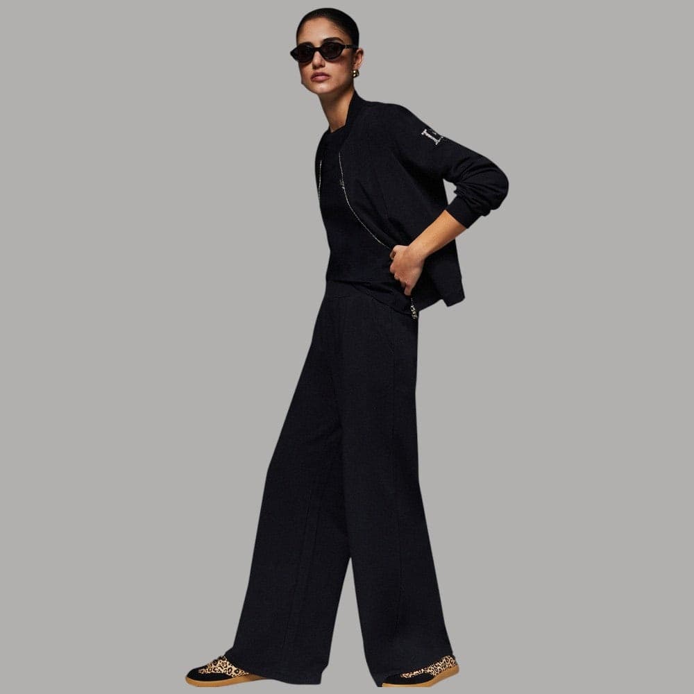 Completo Tuta Relaxed Liu Jo "Better" con Felpa Zip e Pantaloni Flare - 5