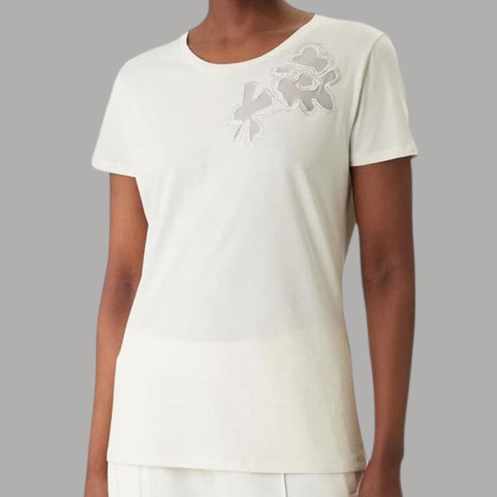 Liu Jo T-shirt Cotone Cut-out Tulle Eleganza Casual - 5