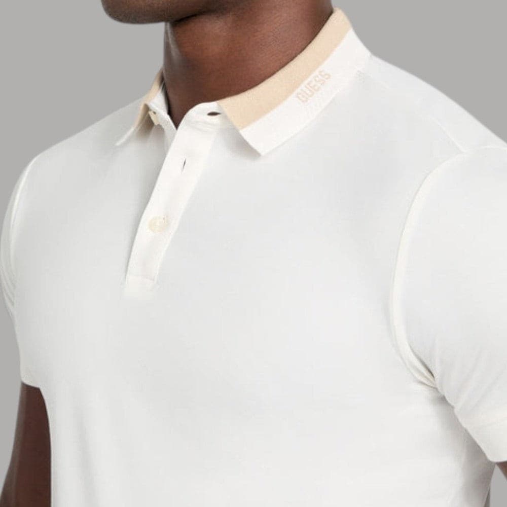 Guess Polo Uomo Slim Fit con Logo e Colletto a Coste - 2