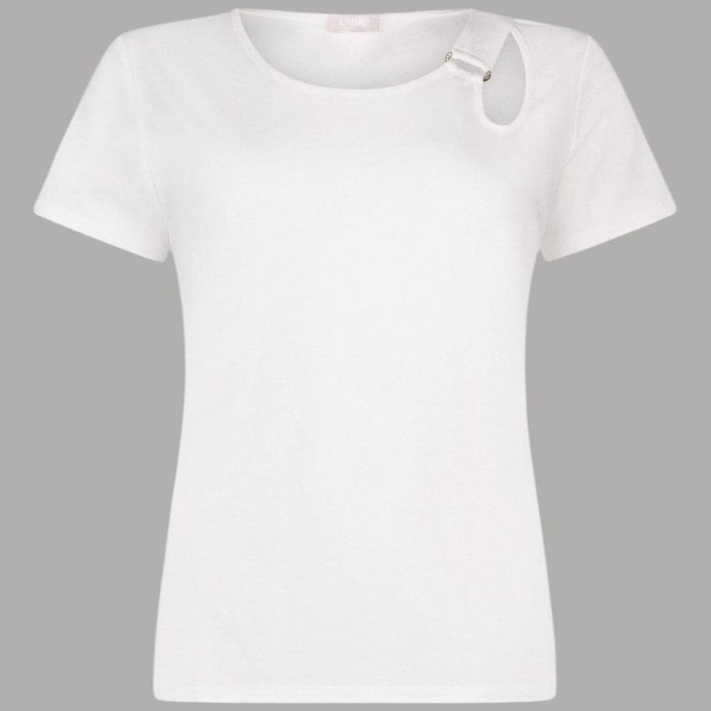 Liu Jo T-shirt Cut-Out Girocollo in Cotone e Bambù Elegante - 5
