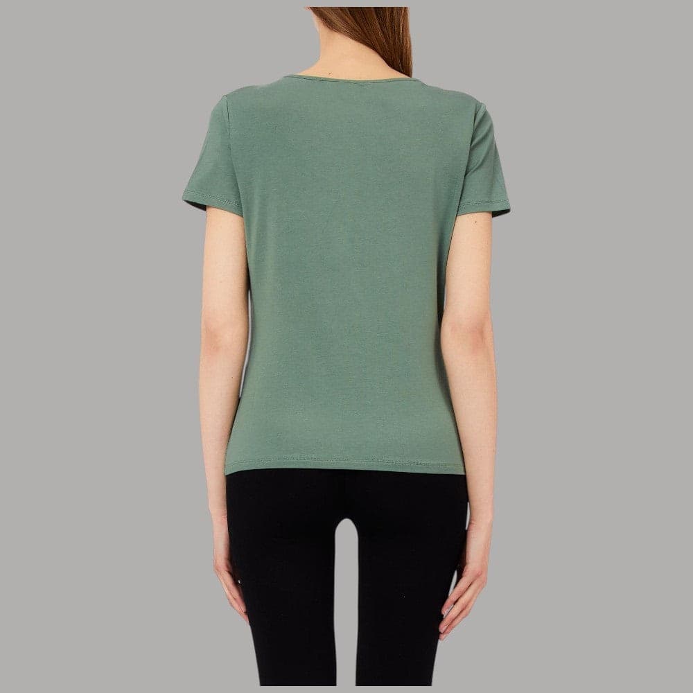 Liu Jo T-shirt Cut-Out Girocollo in Cotone e Bambù Elegante - 7