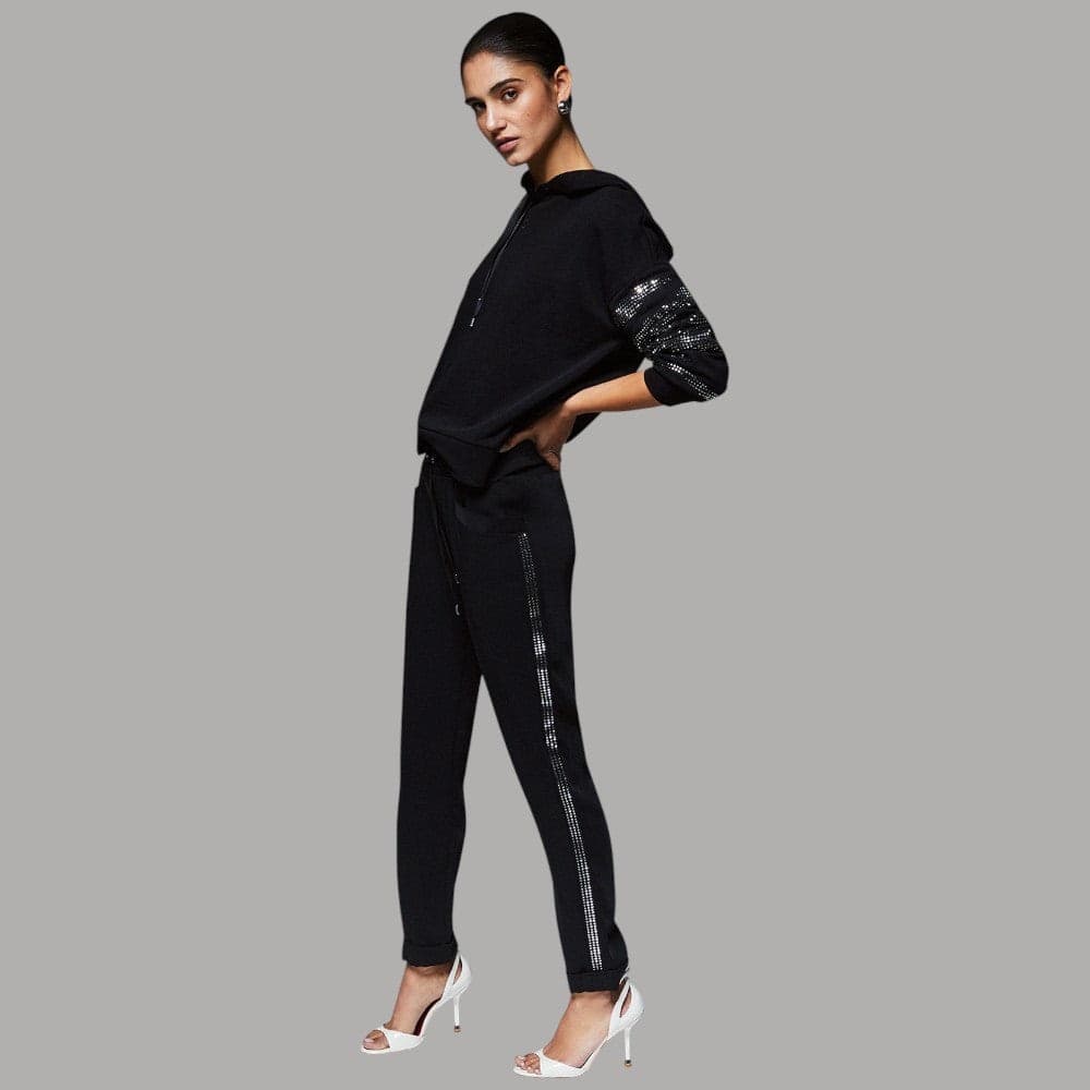 Liu Jo Joggers Donna Eleganti con Strass e Coulisse Elastico - 4