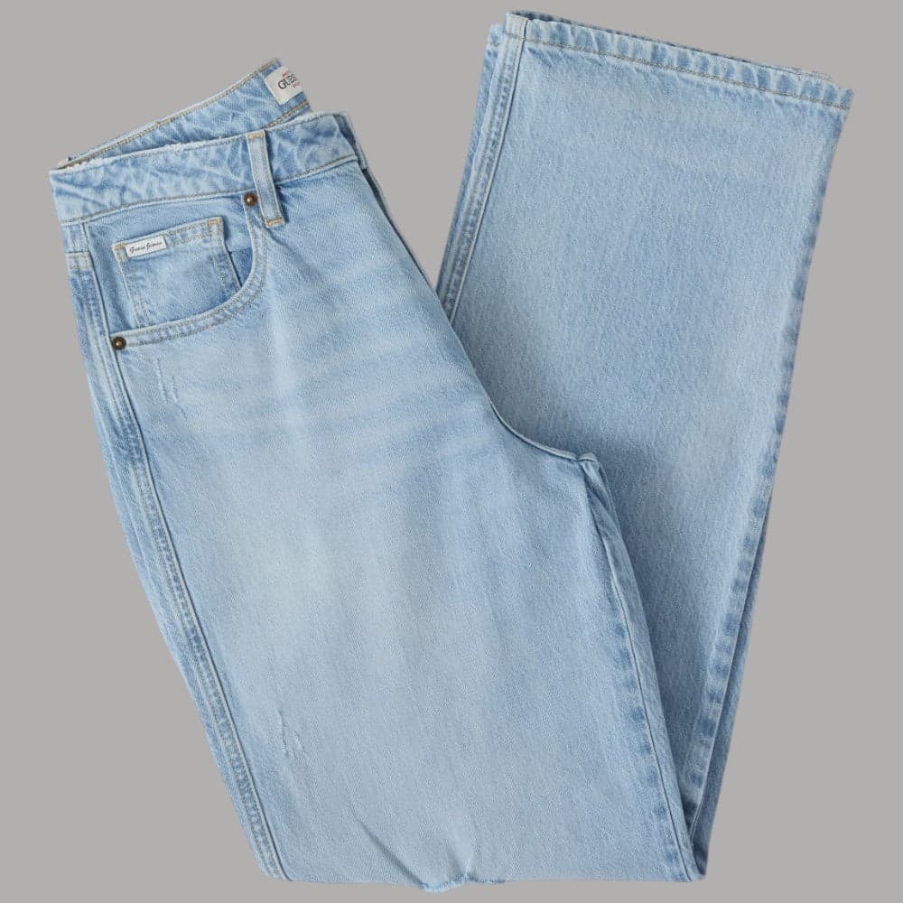 Jeans Boyfriend Guess GJ Rilassati in Denim Chiaro Strappato - 8