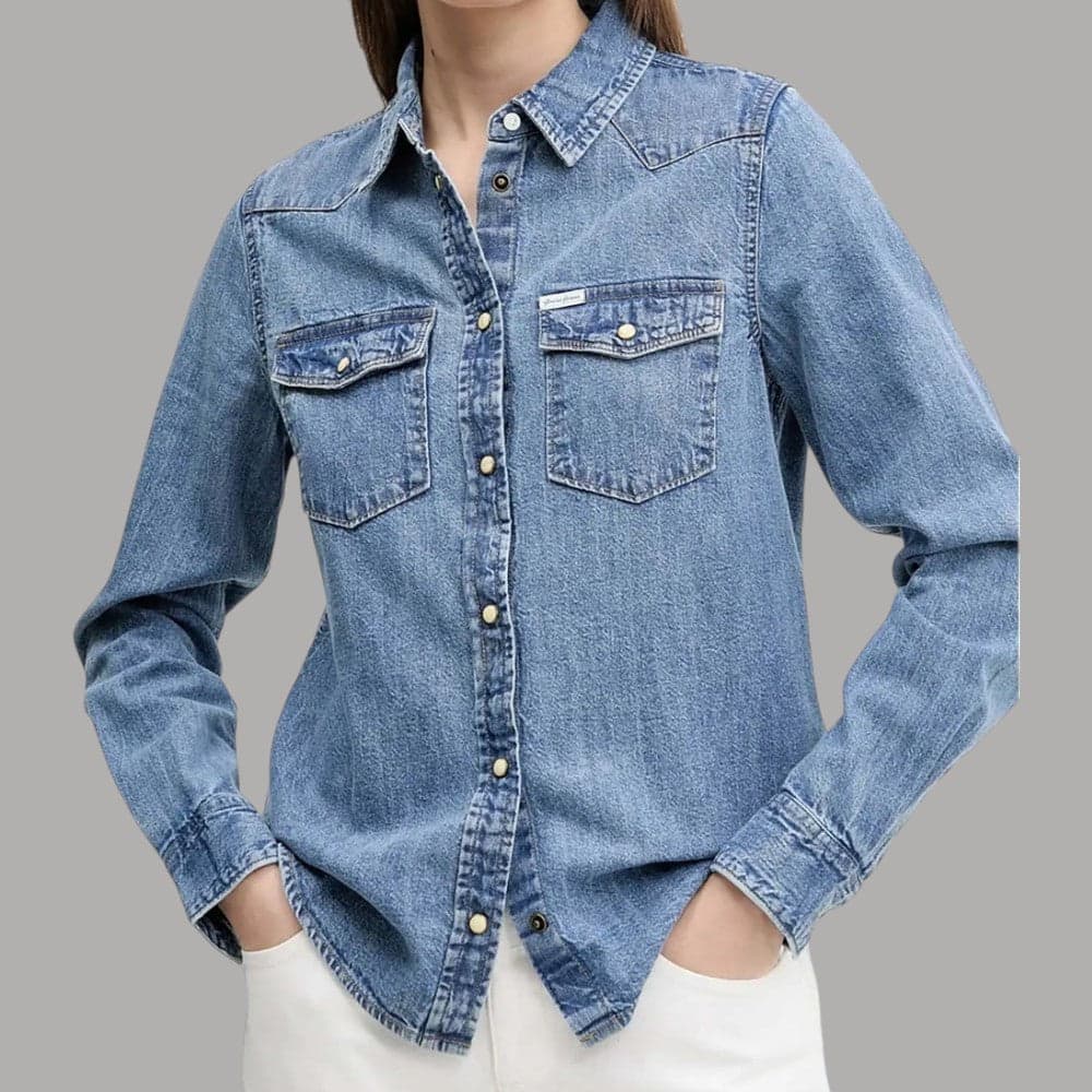 Camicia Jeans Guess GJ Donna Slim Denim 100% Cotone - 4